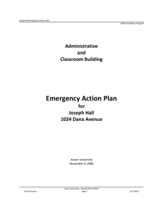 Emergency Action Plan Administrative and Classroom Building