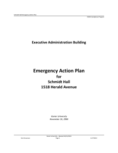 Emergency Action Plan for Schmidt Hall 1518 Herald Avenue