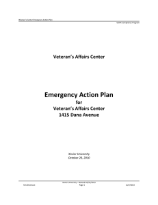 Emergency Action Plan Veteran’s Affairs Center for 1415 Dana Avenue