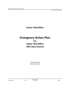 Emergency Action Plan  Xavier Field Office For