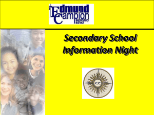 Secondary School Information Night
