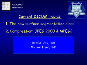 Current DICOM Topics: 1. The new surface segmentation class Donald Peck, PhD