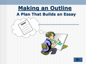Making an Outline A Plan That Builds an Essay