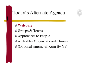 Today’s Alternate Agenda