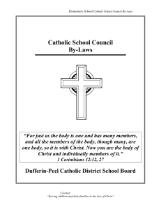 Catholic School Council By-Laws