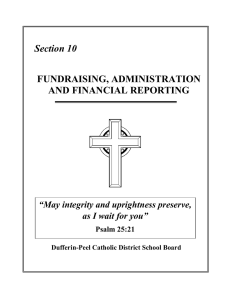 Section 10 FUNDRAISING, ADMINISTRATION AND FINANCIAL REPORTING