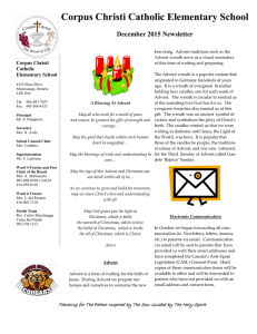 Corpus Christi Catholic Elementary School  December 2015 Newsletter Corpus Christi