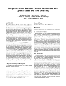 Design of a Novel Statistics Counter Architecture with