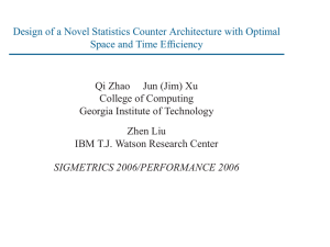 Design of a Novel Statistics Counter Architecture with Optimal Qi Zhao