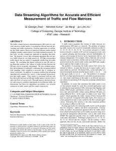 Data Streaming Algorithms for Accurate and Efficient