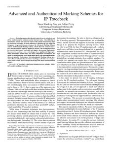 Advanced and Authenticated Marking Schemes for IP Traceback