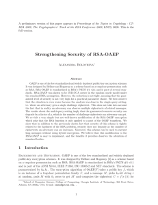 A preliminary version of this paper appears in Proceedings of... RSA 2009, The Cryptographers’ Track at the RSA Conference 2009,...