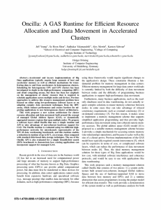 Oncilla:  A  GAS  Runtime  for ... Allocation  and  Data  Movement  in ... Clusters