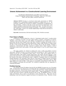 Uneven Achievement in a Constructionist Learning Environment