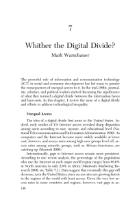 7 Whither the Digital Divide? Mark Warschauer