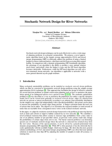 Stochastic Network Design for River Networks