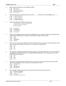 USABO Open Exam  2003