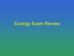 Ecology Exam Review