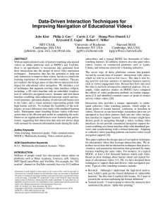 Data-Driven Interaction Techniques for Improving Navigation of Educational Videos