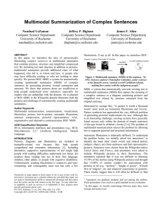 Multimodal Summarization of Complex Sentences