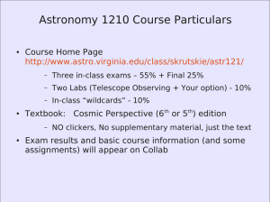 Astronomy 1210 – Astronomy 1210 Course Particulars Your Grandma's Solar System NOT