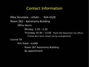 Contact Information • Mike Skrutskie – mfs4n -    924-4328