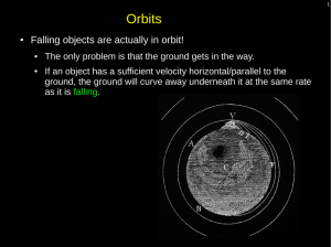 Orbits Falling objects are actually in orbit!