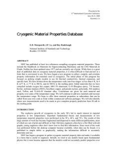 Cryogenic Material Properties Database