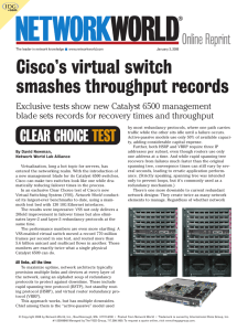 Cisco’s virtual switch smashes throughput records Online Reprint