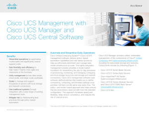 Cisco UCS Management with Cisco UCS Manager and Cisco UCS Central Software