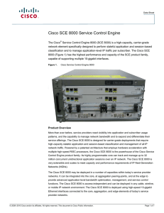 Cisco SCE 8000 Service Control Engine