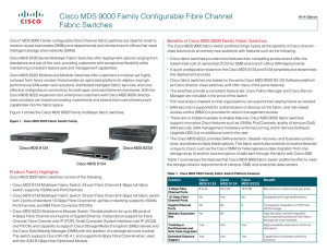 Benefits of Cisco MDS 9000 Family Fabric Switches