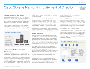 Cisco Storage Networking Statement of Direction Storage Challenges and Trends At-A-Glance