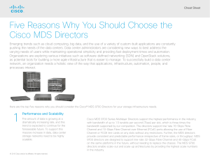Five Reasons Why You Should Choose the Cisco MDS Directors