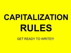 RULES CAPITALIZATION GET READY TO WRITE!!!