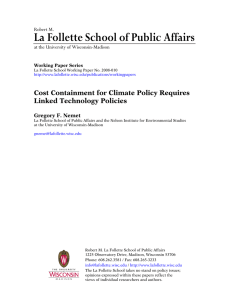 La Follette School of Public Affairs  Linked Technology Policies