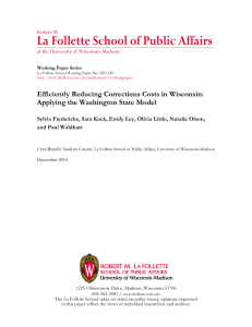 La Follette School of Public Affairs Applying the Washington State Model