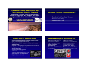 Quantitative 3D Whole Breast Imaging with Transmission and Reflection Ultrasound