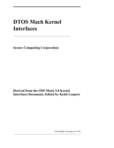 DTOS Mach Kernel Interfaces
