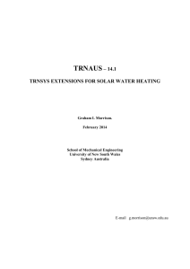 TRNAUS – 14.1  TRNSYS EXTENSIONS FOR SOLAR WATER HEATING