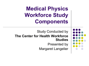 Medical Physics Workforce Study Components Study Conducted by