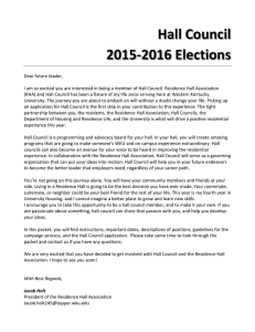 Hall Council 2015-2016 Elections