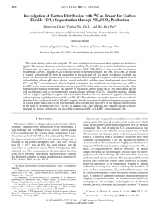 Investigation of Carbon Distribution with C as Tracer for Carbon Dioxide (CO