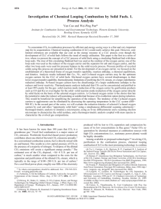 Investigation of Chemical Looping Combustion by Solid Fuels. 1. Process Analysis