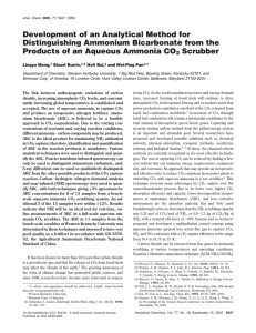 Development of an Analytical Method for Distinguishing Ammonium Bicarbonate from the