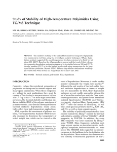 Study of Stability of High-Temperature Polyimides Using TG/MS Technique
