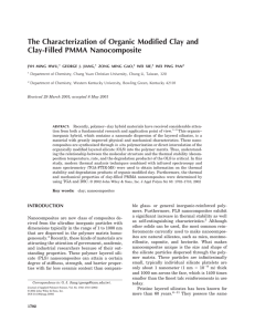 The Characterization of Organic Modified Clay and Clay-Filled PMMA Nanocomposite