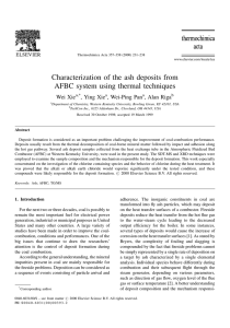 Characterization of the ash deposits from AFBC system using thermal techniques