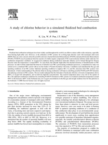 A study of chlorine behavior in a simulated fluidized bed... system K. Liu, W.-P. Pan, J.T. Riley*