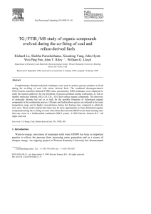 TGrFTIRrMS study of organic compounds refuse-derived fuels